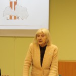 Grāmatas prezentācija 2014. gada 16. janvārī Daugavpils Universitātē. Grāmatas autore Anita Liepa. Foto L.Some 