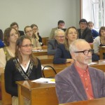Konferences dalībnieki. Priekšplānā profesors Viktors Ivbulis (dzim. Kalupes pag.). Foto L.Leikuma, 2012