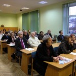 Rīta sesijas "Neparastie stāsti par Daugavpils Universitāti" dalībnieki. Foto LPI, 2012